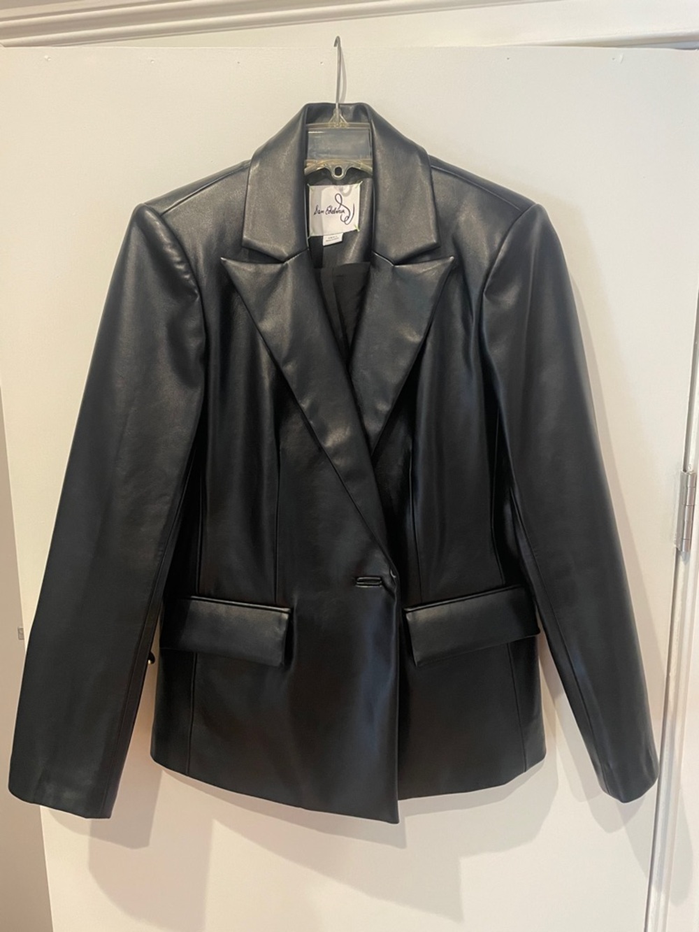 Sam Edelman Black Faux Leather Blazer